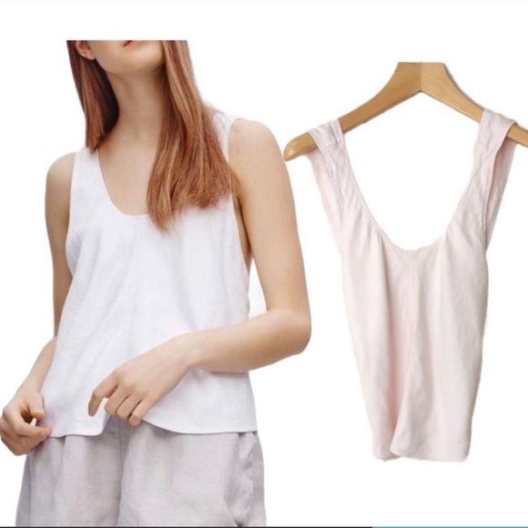 Wilfred Mistral Cross Back Top Aritzia Baby Pink - Picture 2 of 2